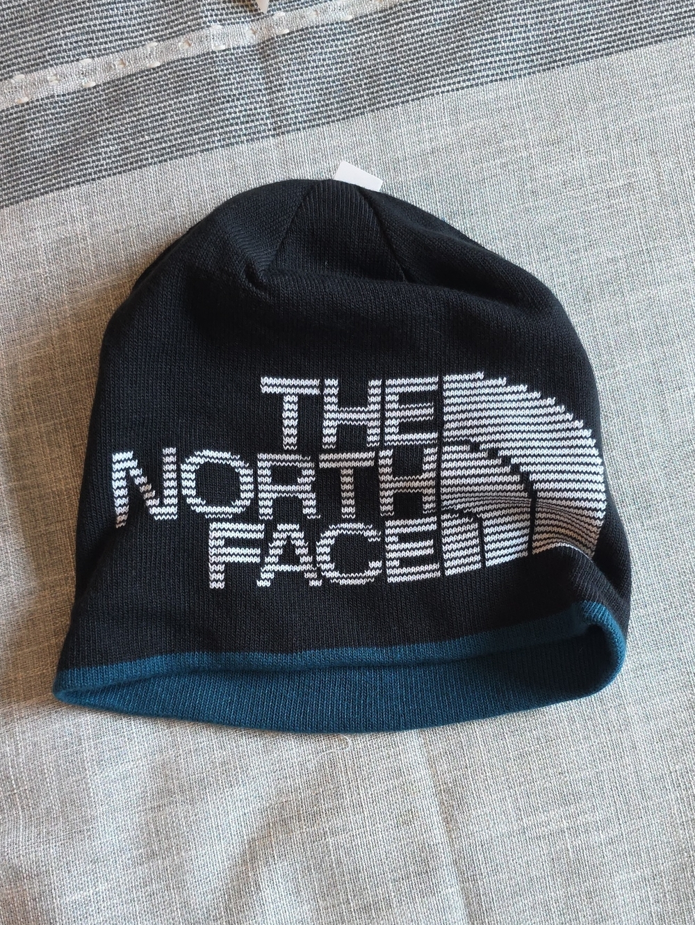 The North Face Teal Knit Logo Beanie - Picture 3 of 4